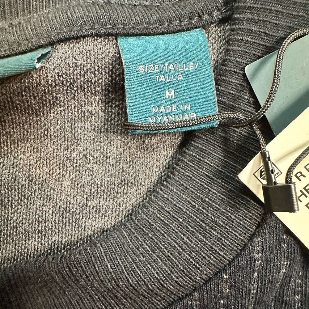 NWT Perry Ellis Men’s Blue Micro Stripe Long Sleeve Sweater Sweatshirt - Medium - Picture 5 of 8